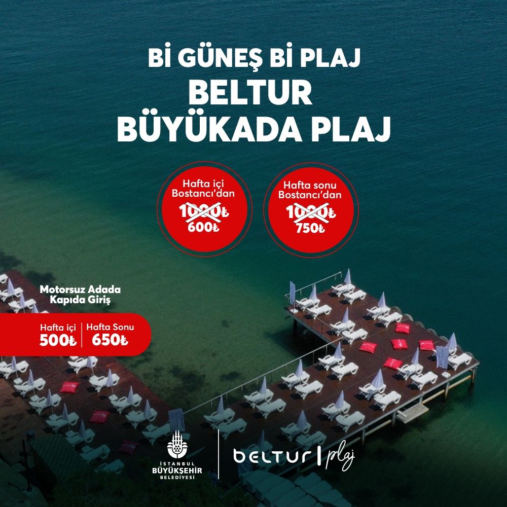 Beltur Büyükada Plajı Yaz Fırsatı